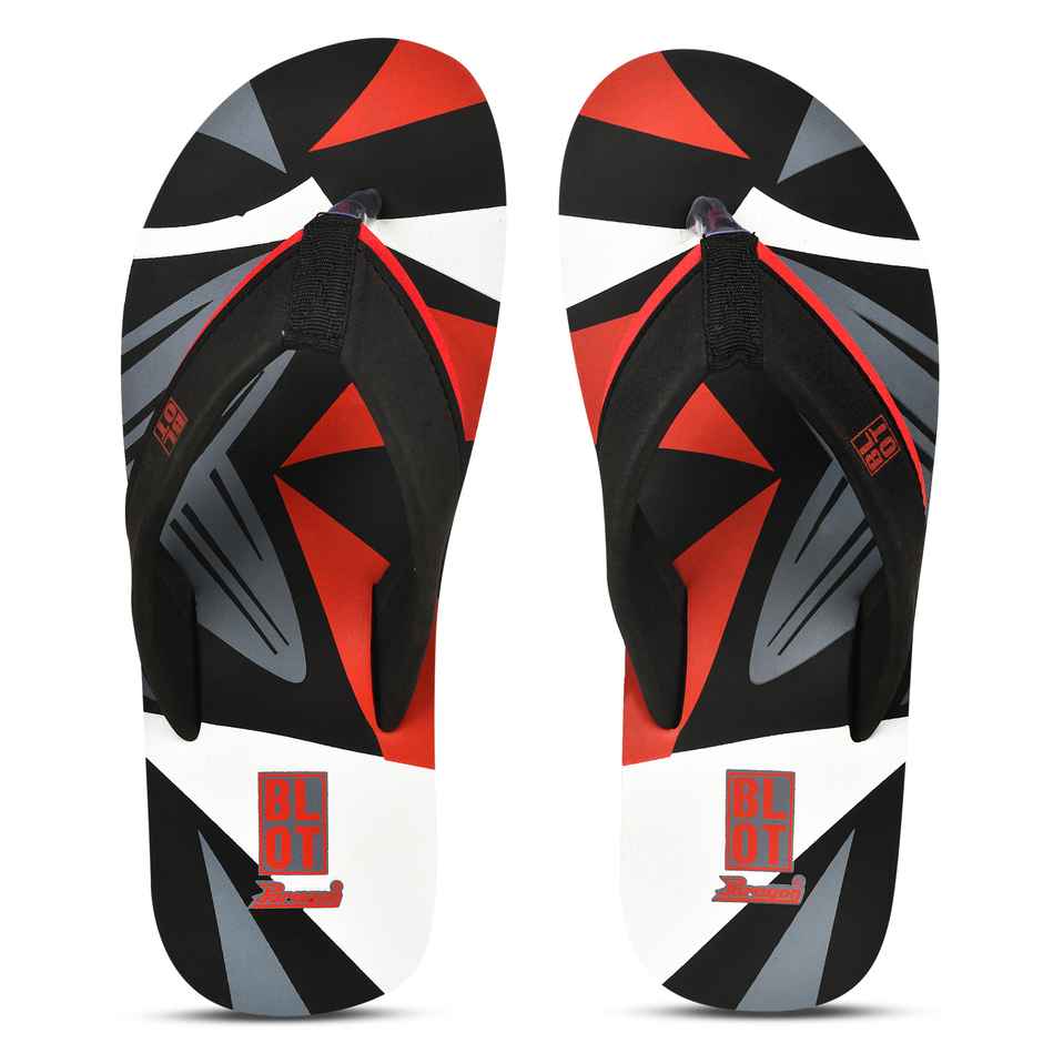 Paragon Blot Black Ultra-Stylish Everyday Flip Flops For Men - 10