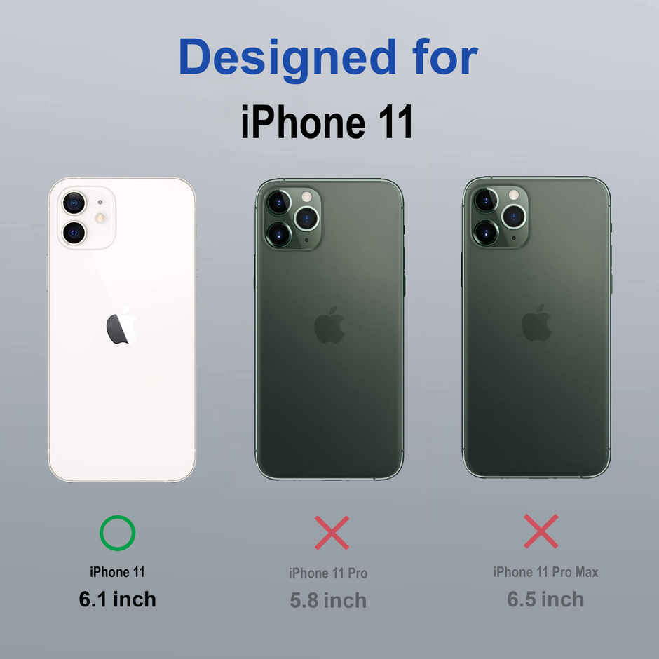 Zapcase Back Cover For Apple Iphone 11 (MagSafe-Clear)