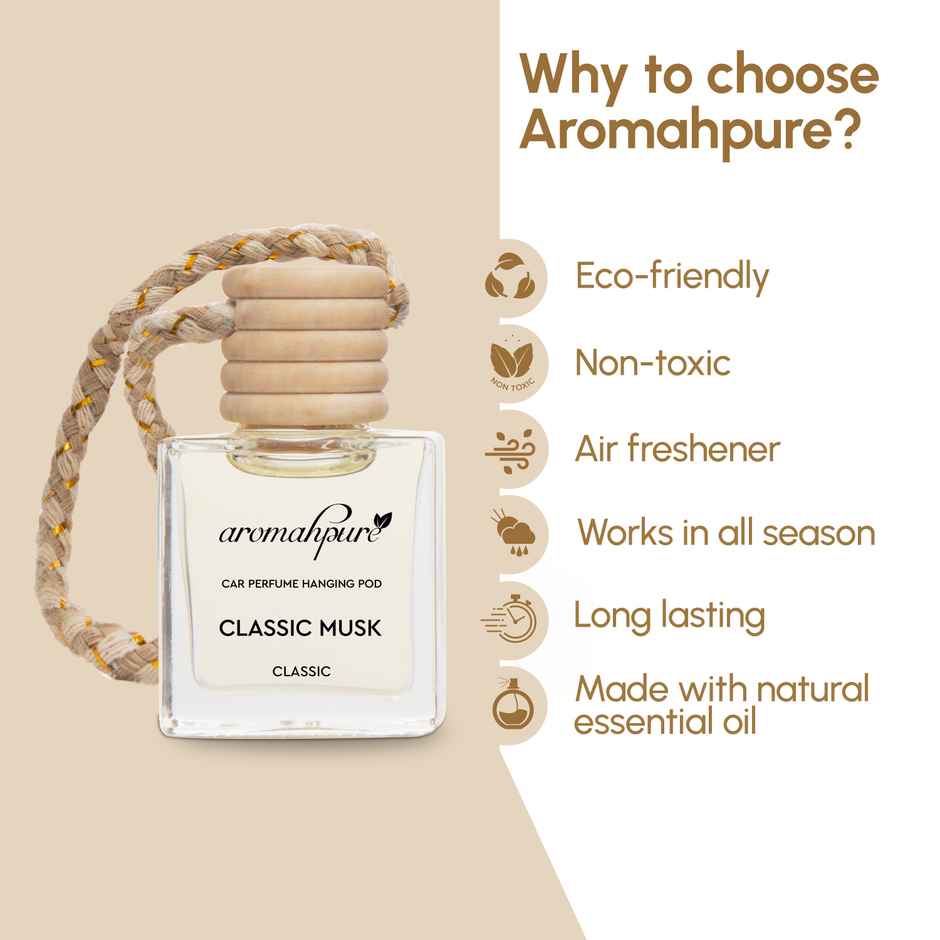 Aromahpure Premium Car Air Freshener Hanging Pod | Musk Fragrance