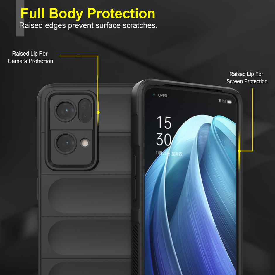 Zapcase Back Cover for OPPO Reno7 Pro 5G | Magic-Black