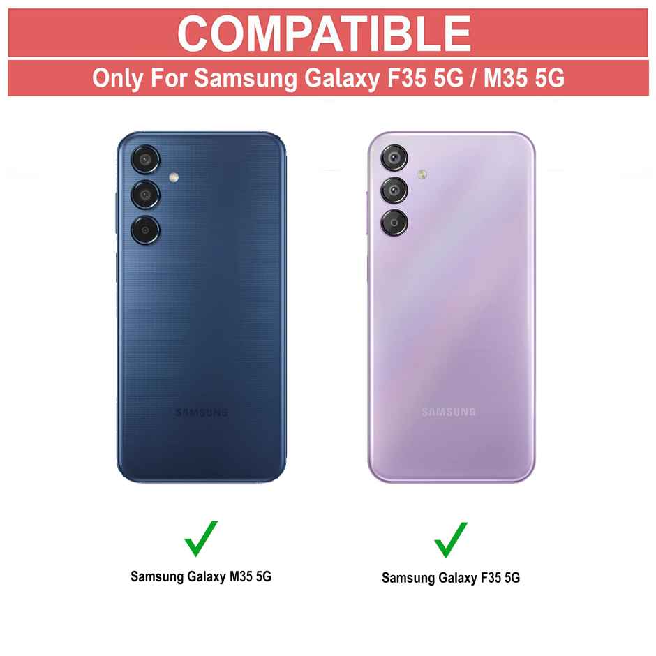 Zapcase Back Cover for Samsung Galaxy M35 5G | Matte-Black