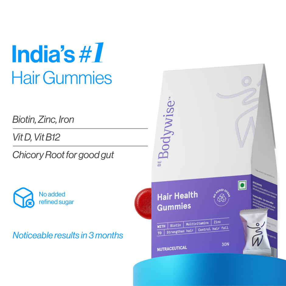 Be Bodywise 30 mcg Biotin Hair Gummies | Stronger Hair & Nails