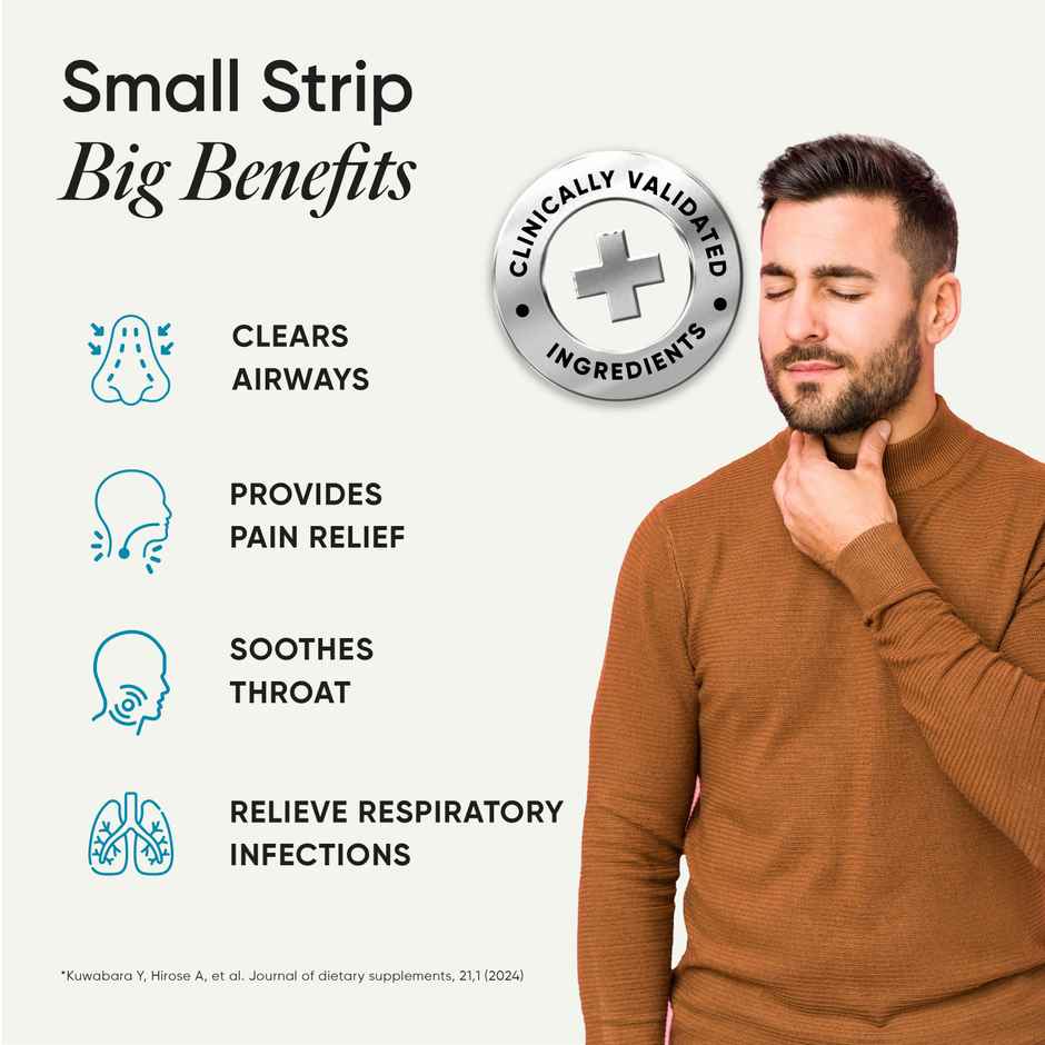 Wellbeing Nutrition Melts instant Throat Relief with Truly Natural Tulsi Manuka HoneyClove 30 Strips