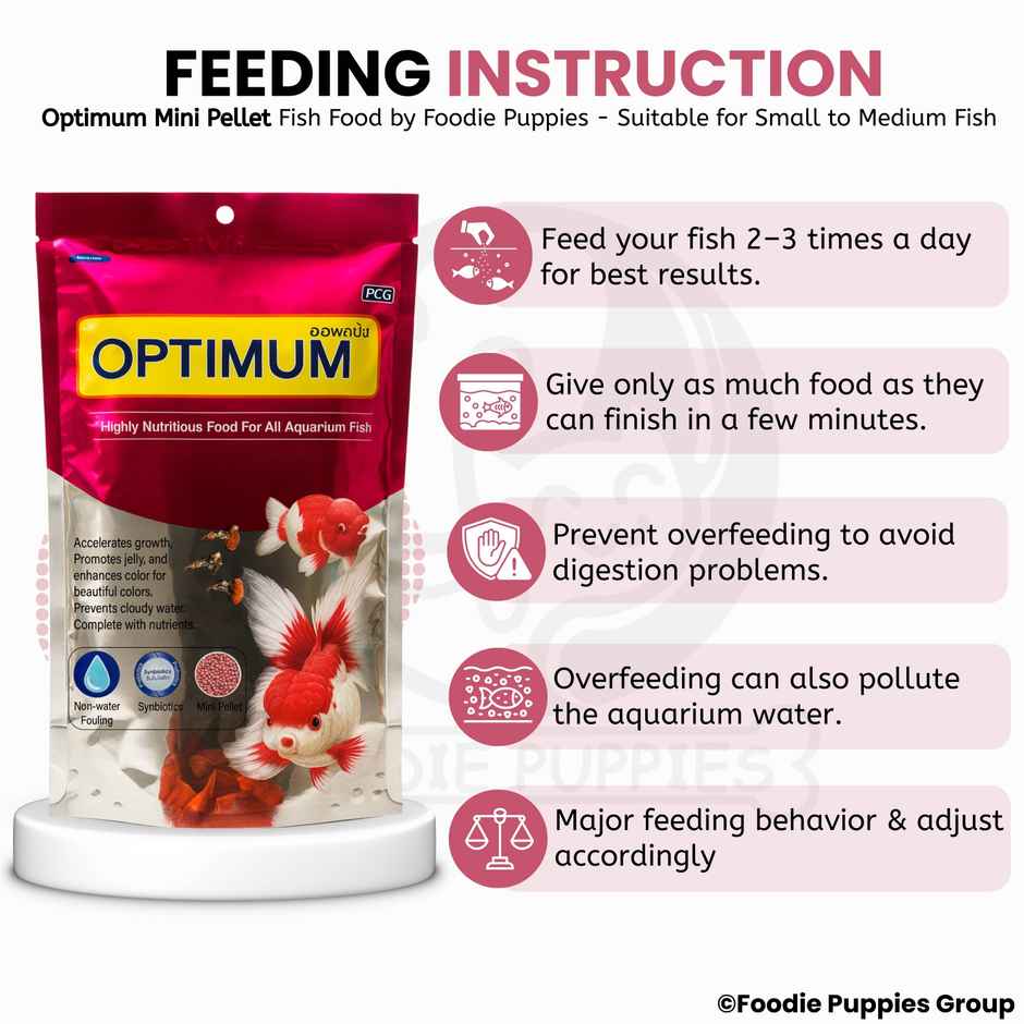 Foodie Puppies Mini Pellet Fish Food for Aquarium Fish