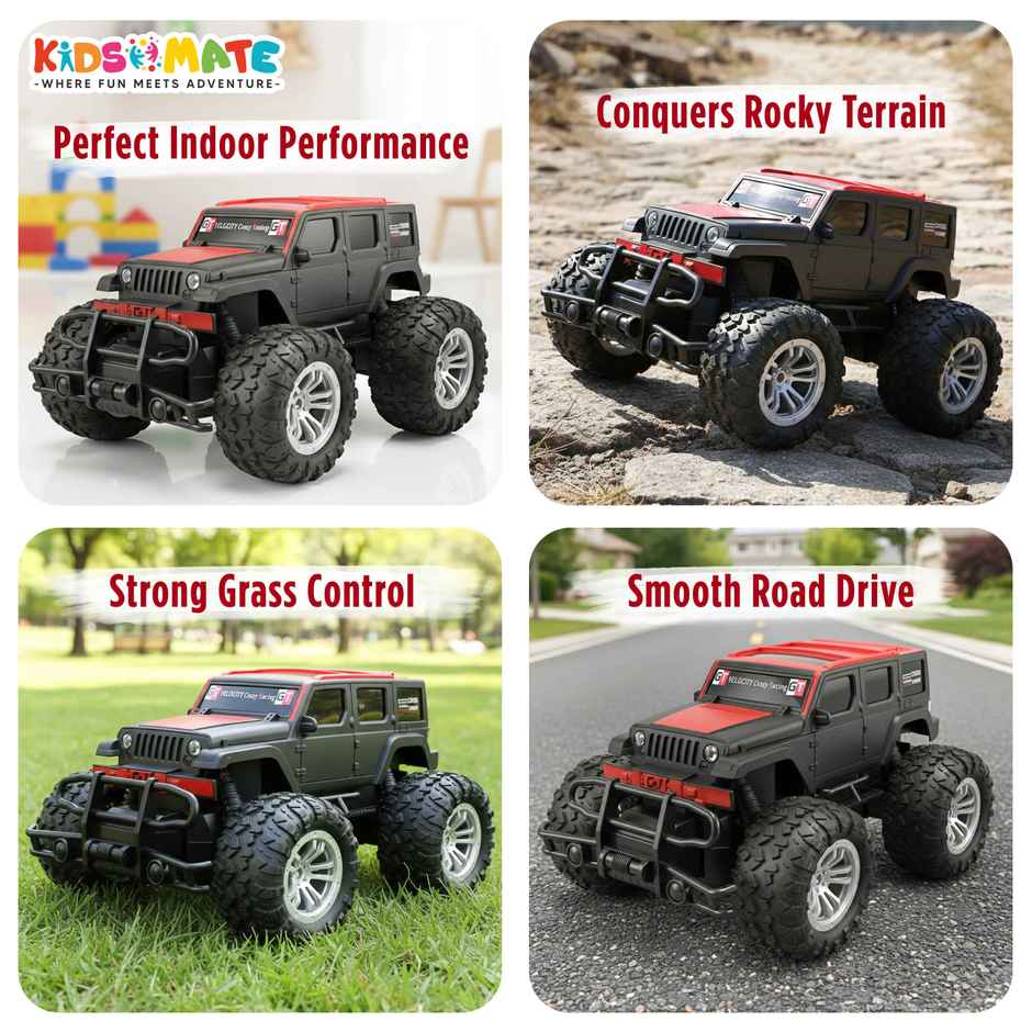 Kidsmate Jumbo SUV Remote Control Car for Kids | Red & Black