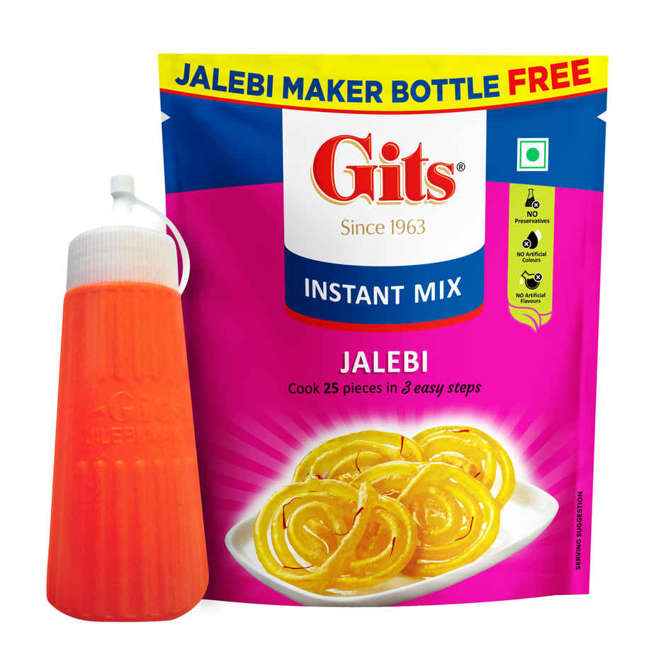 Gits Jalebi Instant Dessert Mix | With Maker