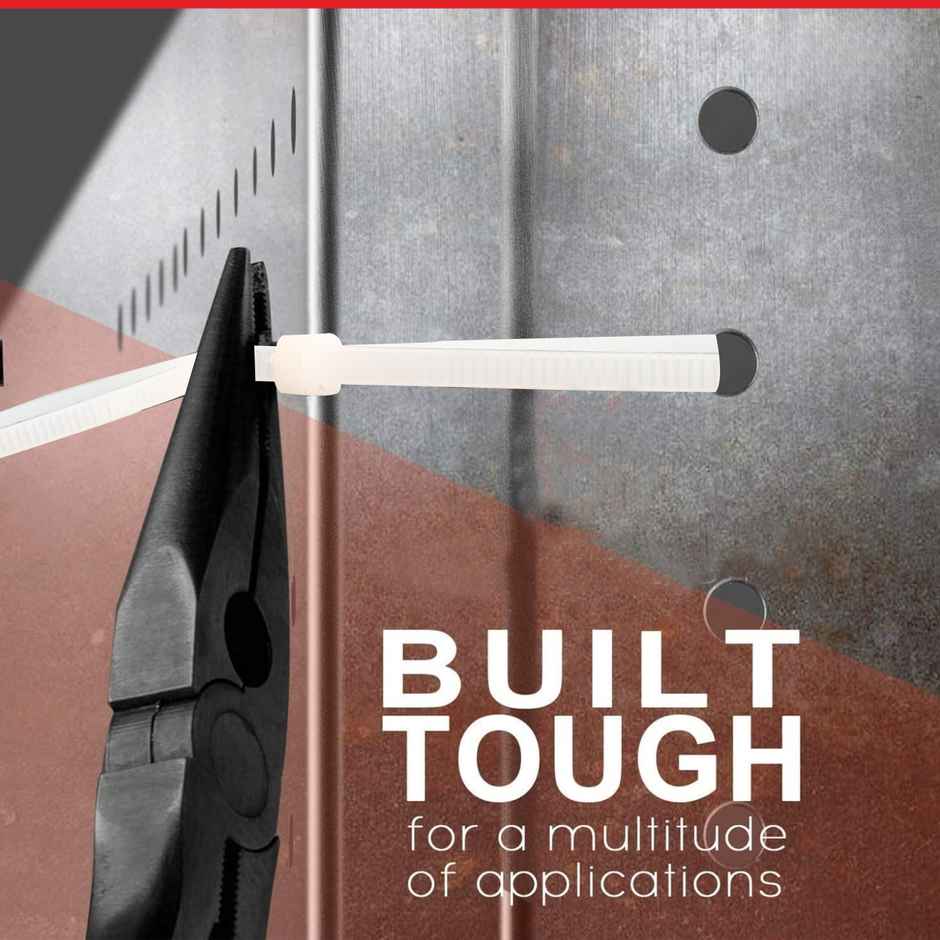 Robustt Cableties - 100 mm x 2.5 mm | White | 100 Pcs