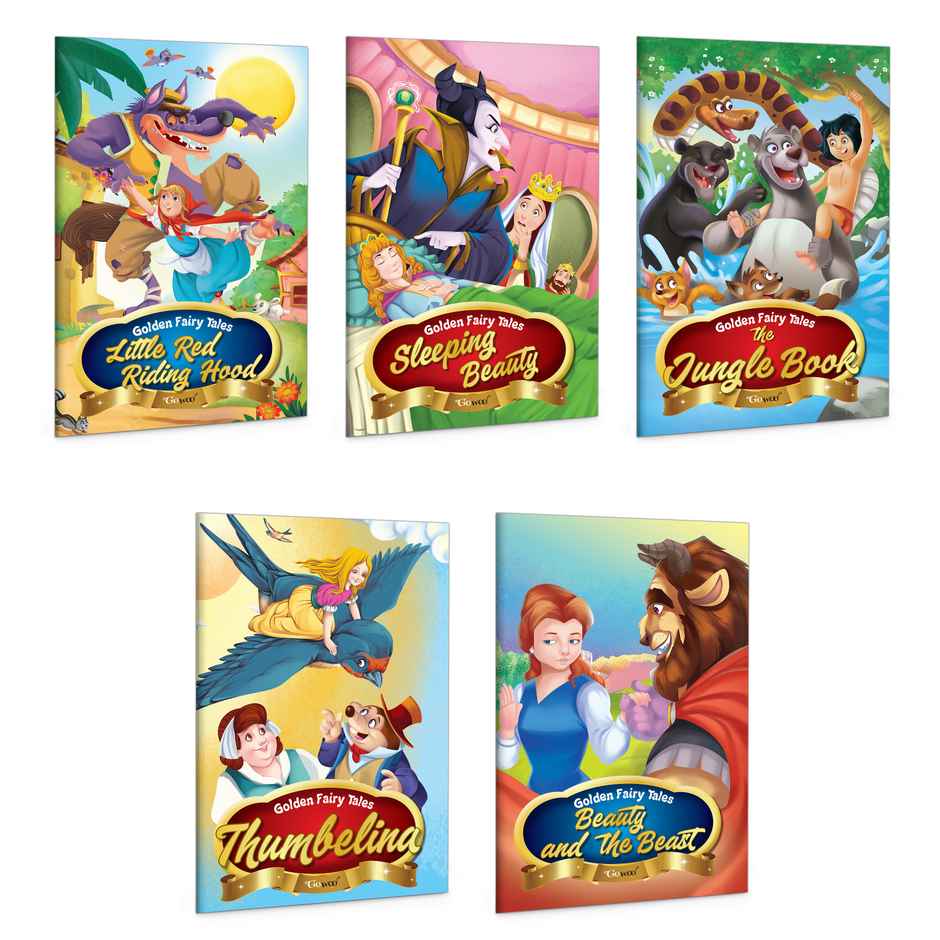 Thumbelina | Sleeping Beauty | the Jungle Book and More - Golden Fairy Tales | Pack of 5 Books