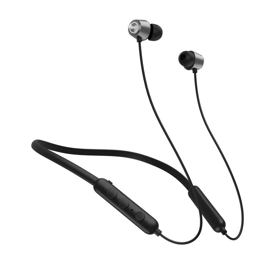 Mivi Collar D25 Earphones With Fast Charge 24 H Playtime |Powerful Bass Bluetooth Headset-Black