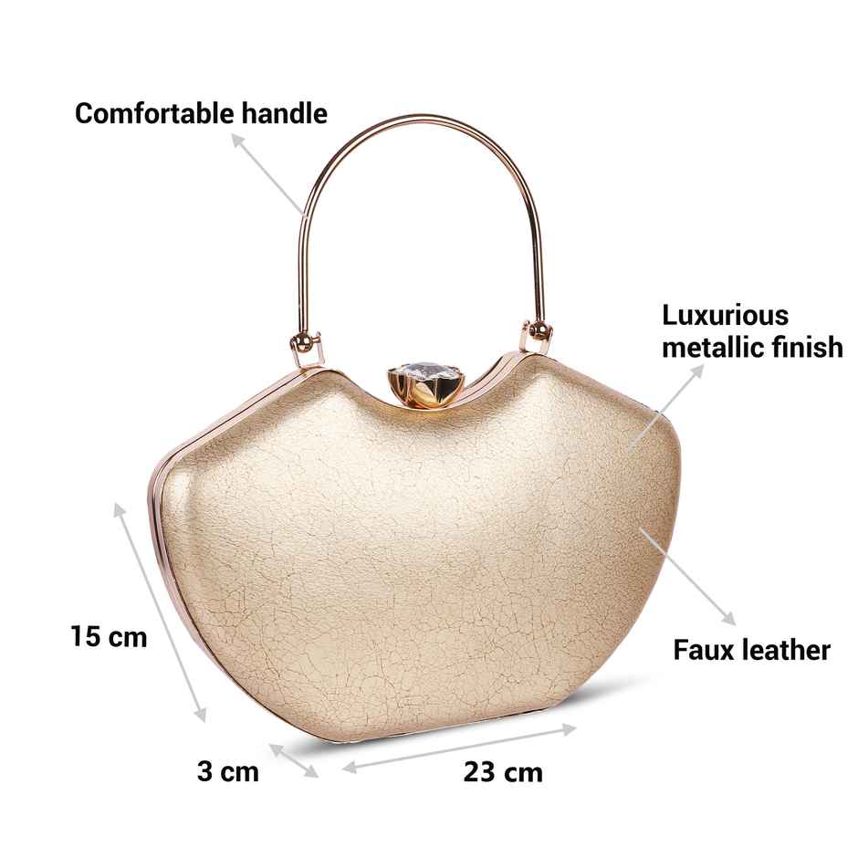 Mochi Women's Evening Clutch | 38-140-15 | Gold