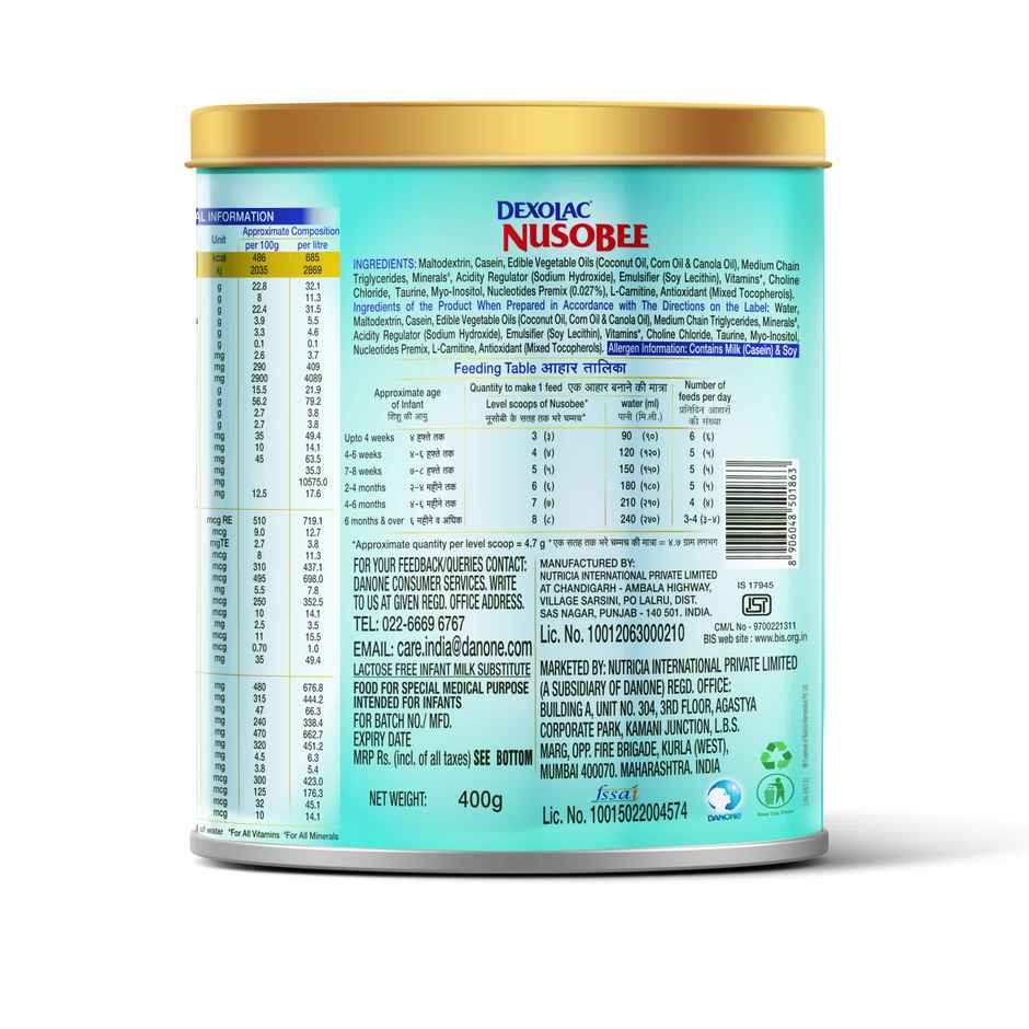 Dexolac Nusobee Tin | Upto 24 Months