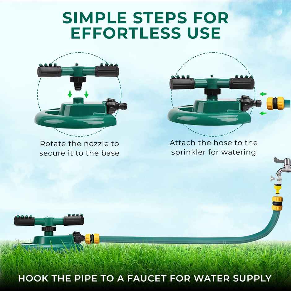 Robustt 360 Degree Rotating Garden Sprinkler