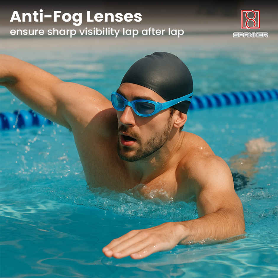 Spanker Sports Swimming Goggles, Anti-Fog UV Protective Adjustable Goggles for Boys