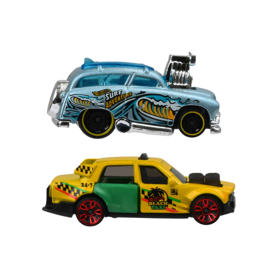 Hot Wheels 2-Car Pack of 1:64 Scale VehiclesTheme-HWD00