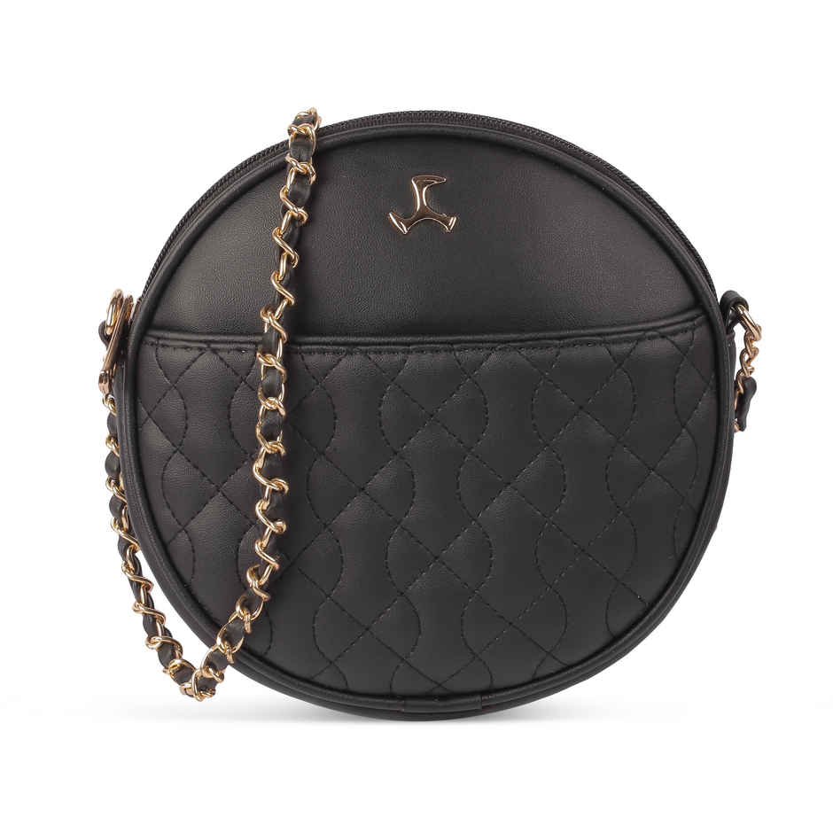 Mochi Black Synthetic Sling Bag for Women | 66-324-11