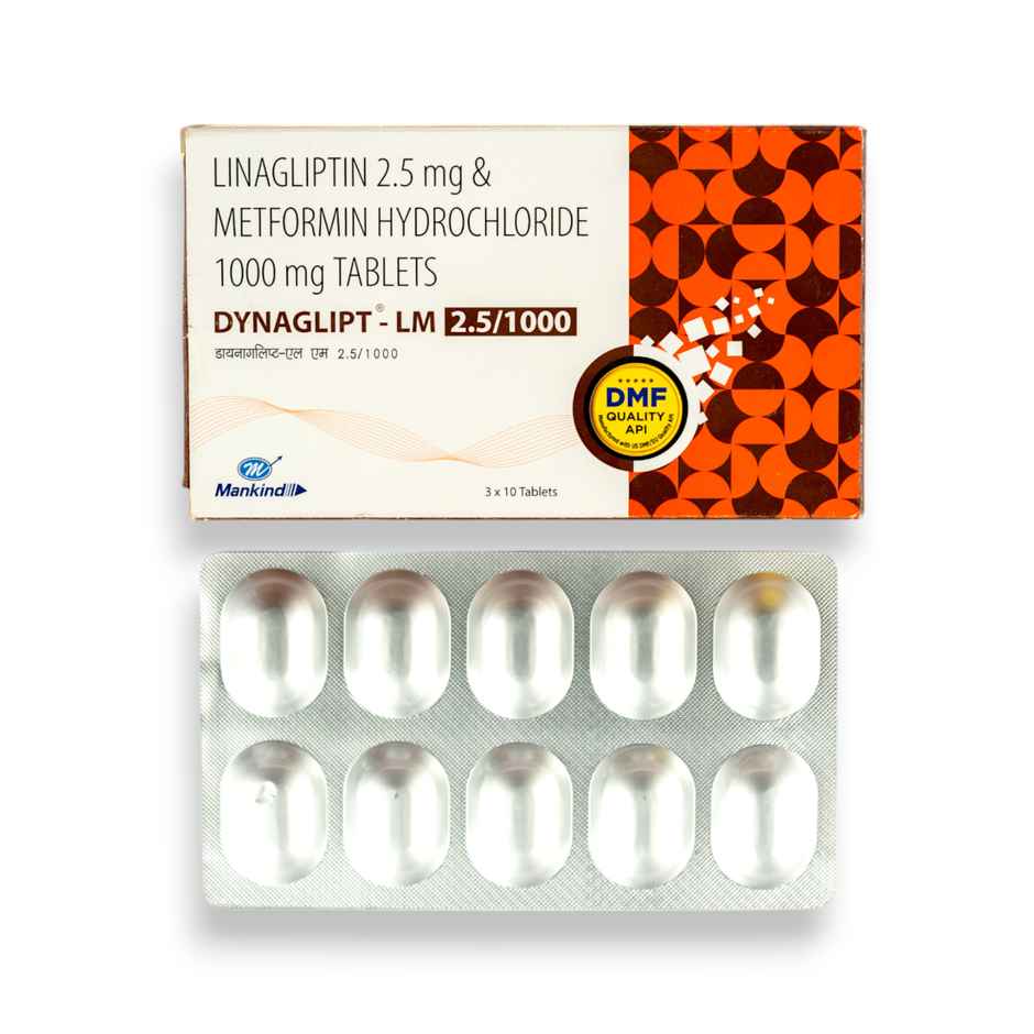 Dynaglipt-LM 2.5/1000mg Tablet
