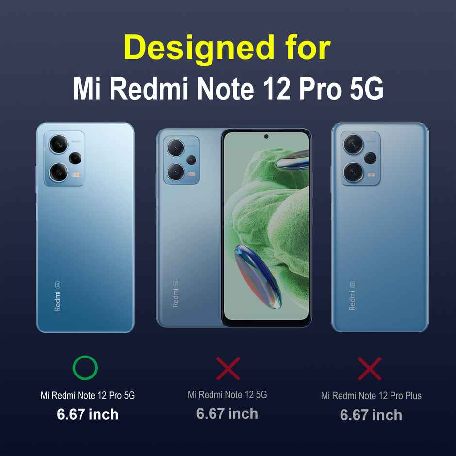 Zapcase Back Cover for Redmi Note 12 Pro 5G | Magic-Sapphire
