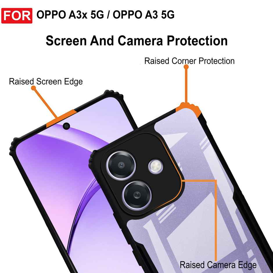 Zapcase Back Cover for OPPO A3X 5G | Matte-Black