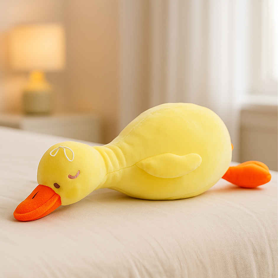 Spanker Duck Soft Toy | Cute Long Body Plush Duck for Kids - 33 cm