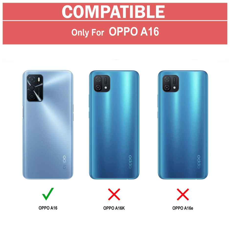 Zapcase Back Cover for Oppo A16 | Matte-Black