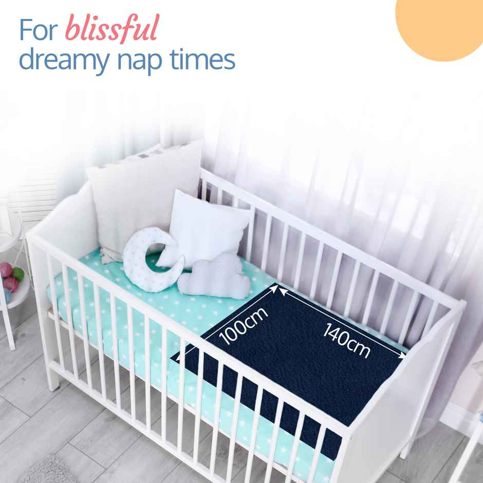 LuvLap Instadry Anti-Piling Dry Sheet, Bed Protector, Waterproof, 100x140 cm, Pack of 1