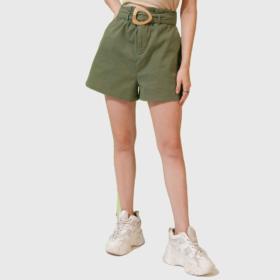 Tokyo Talkies Women's Capulet Below Knee Short | Green - L