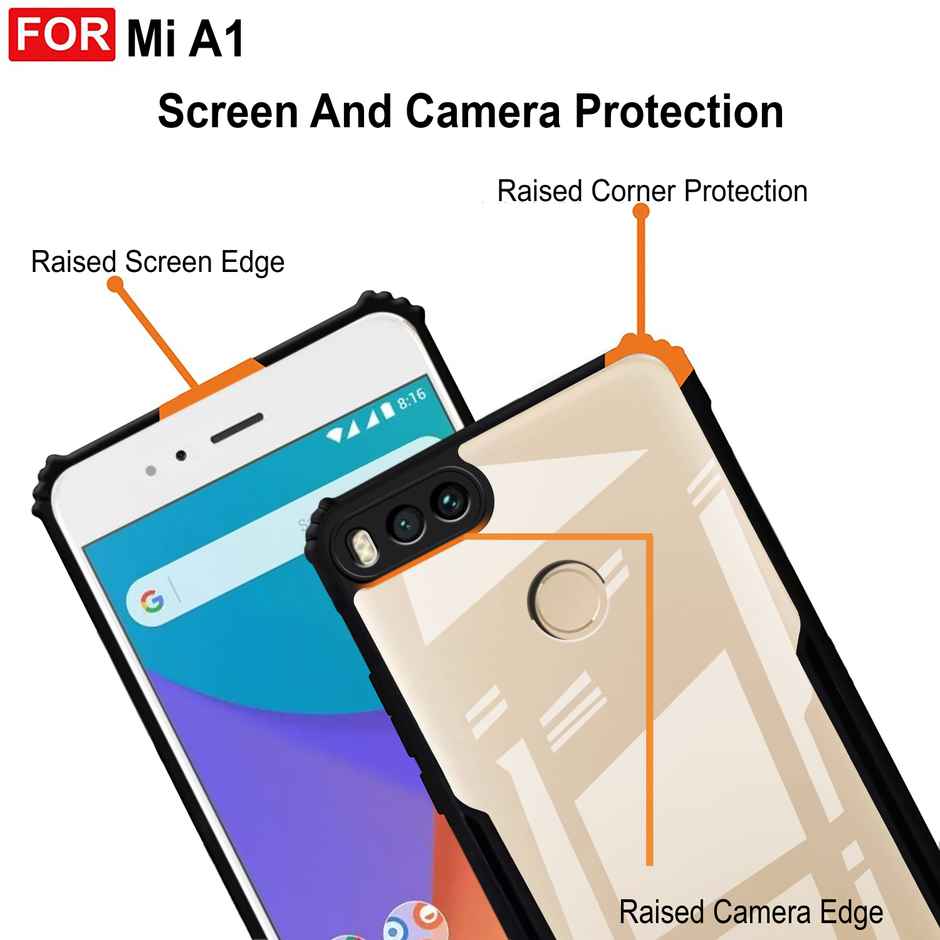 Zapcase Back Cover for Mi A1 | Matte-Black