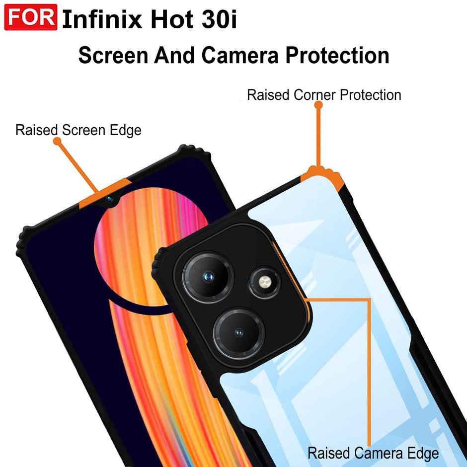 Zapcase Back Cover for Infinix Hot 30i | Matte-Black