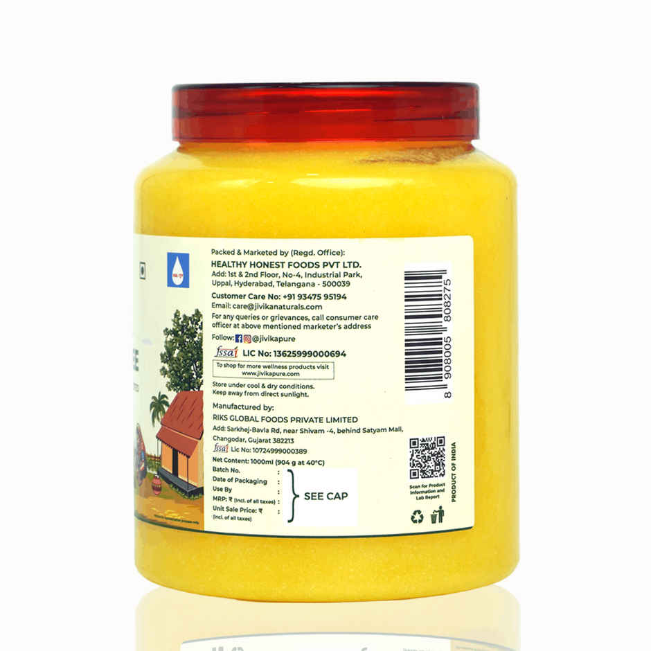 Jivika Natural Cow Ghee | Traditionally Churned Bilona Method