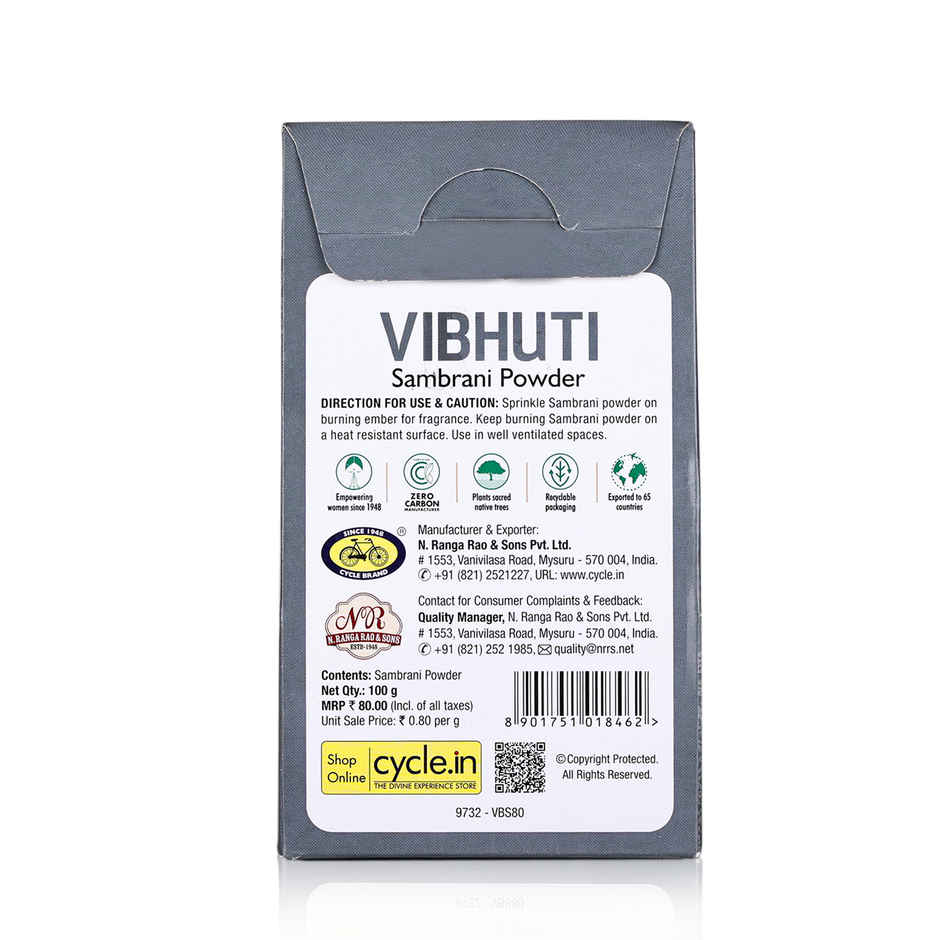 Cycle Pure Vibhuti Sambrani Powder