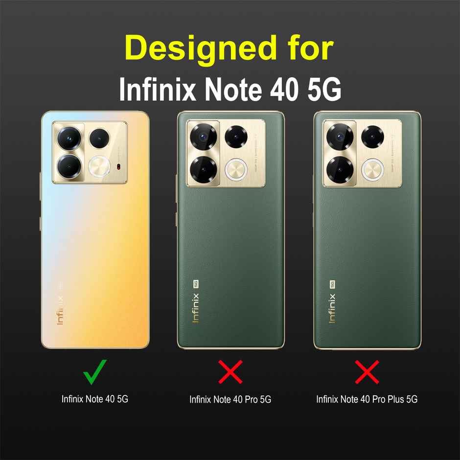 Zapcase Back Cover for Infinix Note 40 5G | Magic-Black
