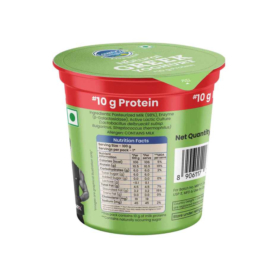 Country Delight 10g Protein Natural Greek Yogurt Combo 