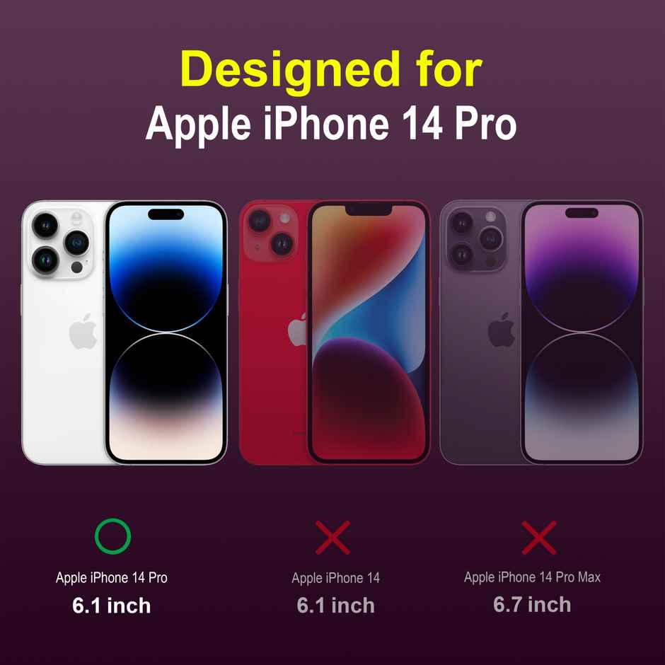 Zapcase Back Cover For Apple Iphone 14 Pro (Magic-Lavender)