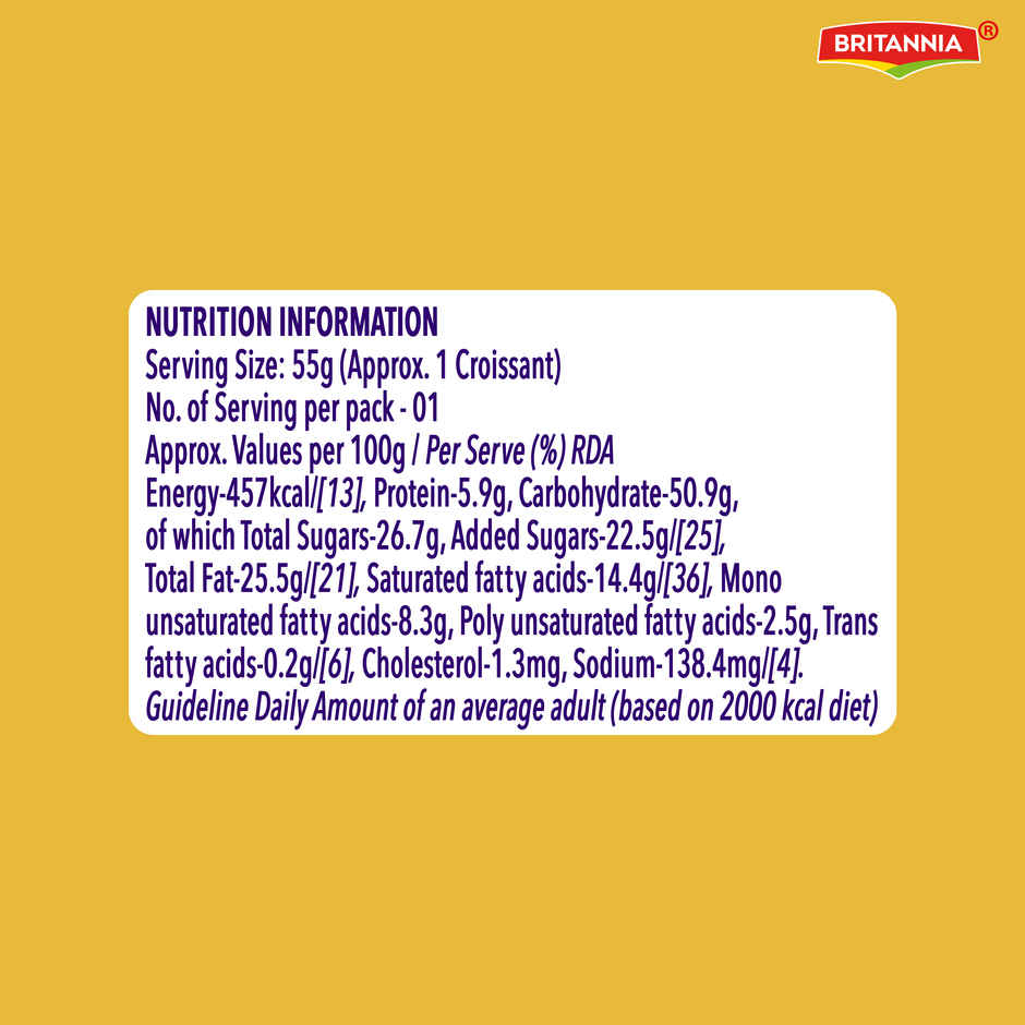 Britannia Treat Croissant Triple Choco | Soft & Indulgent