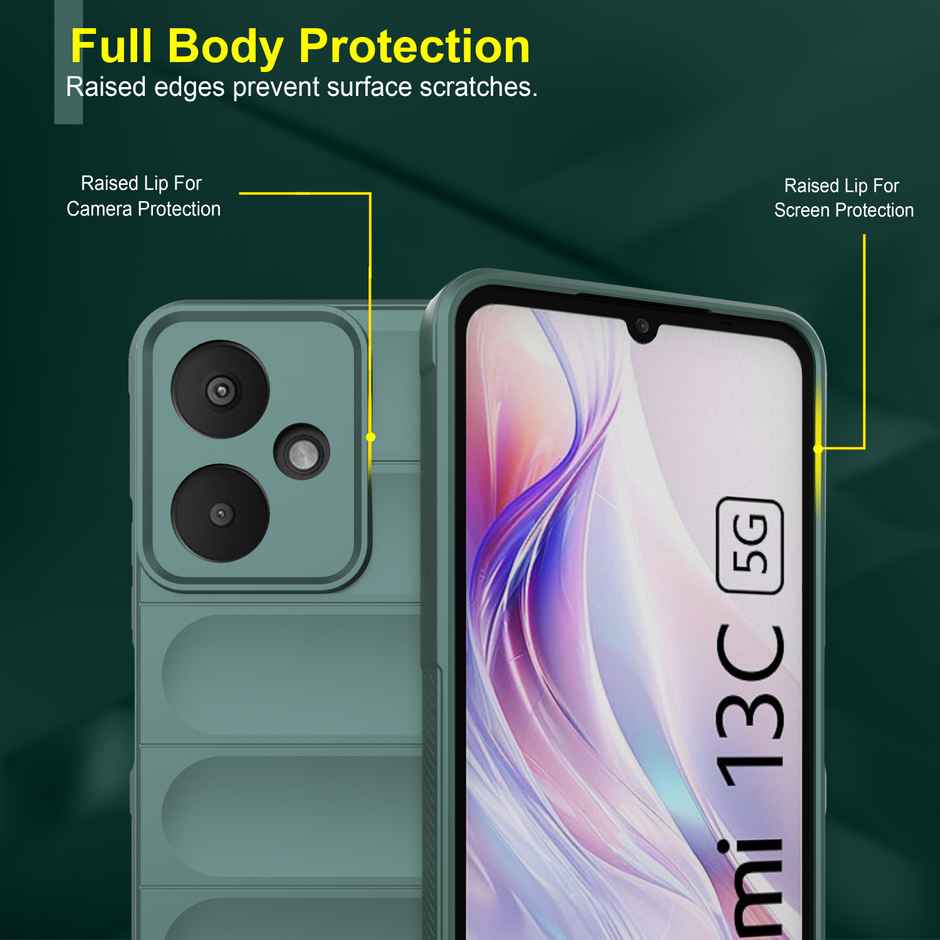 Zapcase Back Cover for Redmi 13C 5G | Magic-DarkGreen