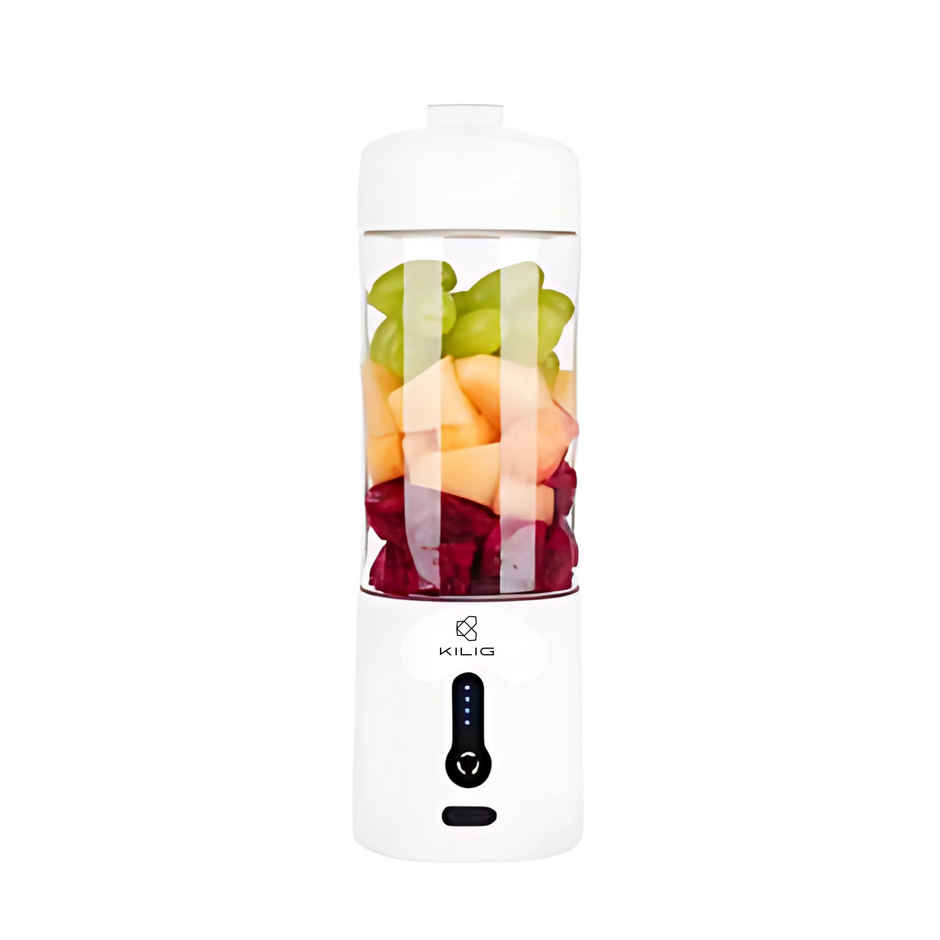 Kilig Vortex Portable Blender | 530 ml | 4000 mAh | 6Sided Blade | 22k RPM | White