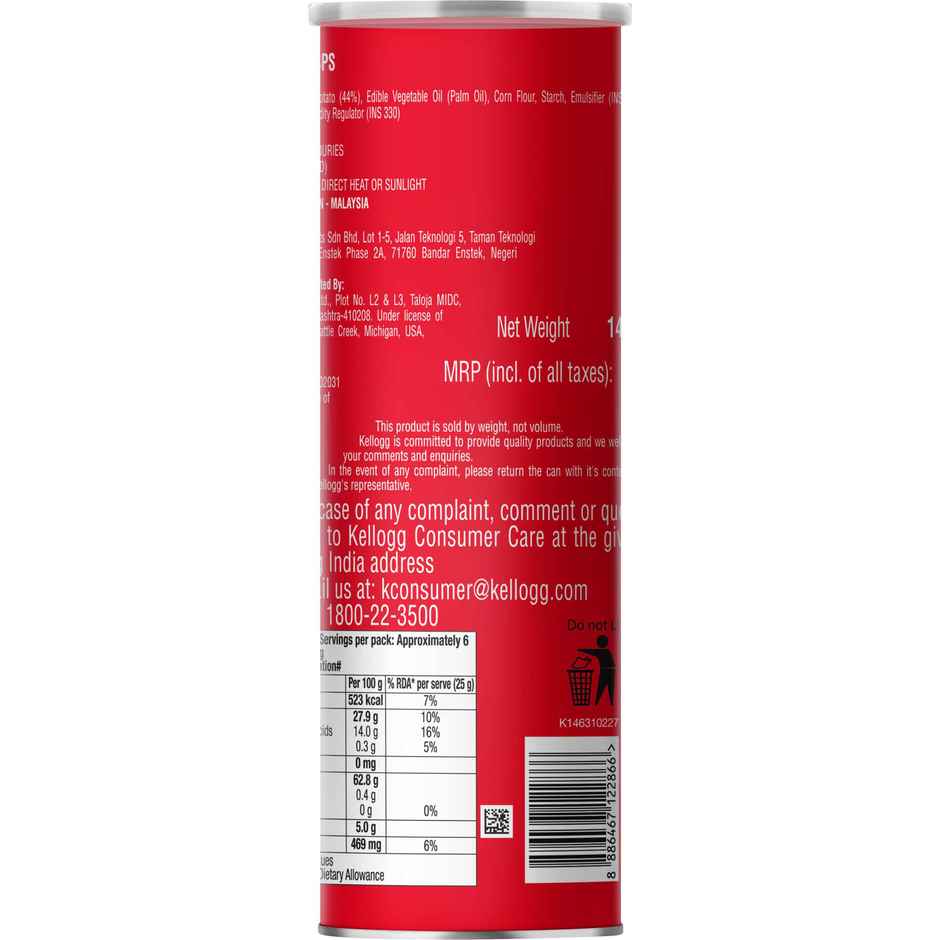 Pringles Potato Chips Original Flavour | Crunchy & Classic