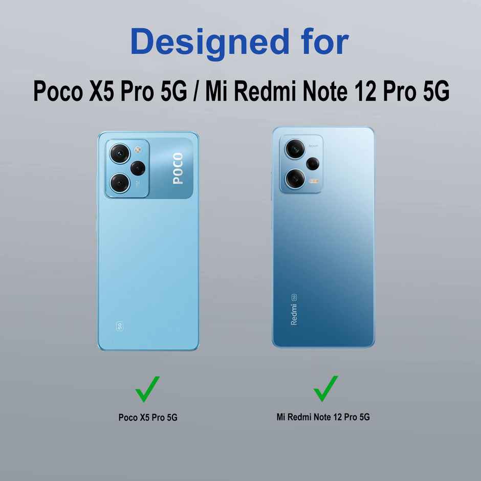 Zapcase Back Cover for Poco X5 Pro 5G | Space-Clear