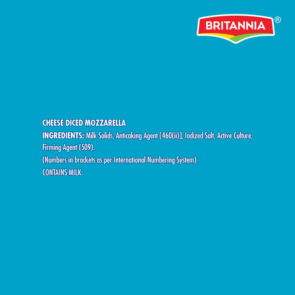 Britannia Laughing Cow Diced Mozzarella Cheese