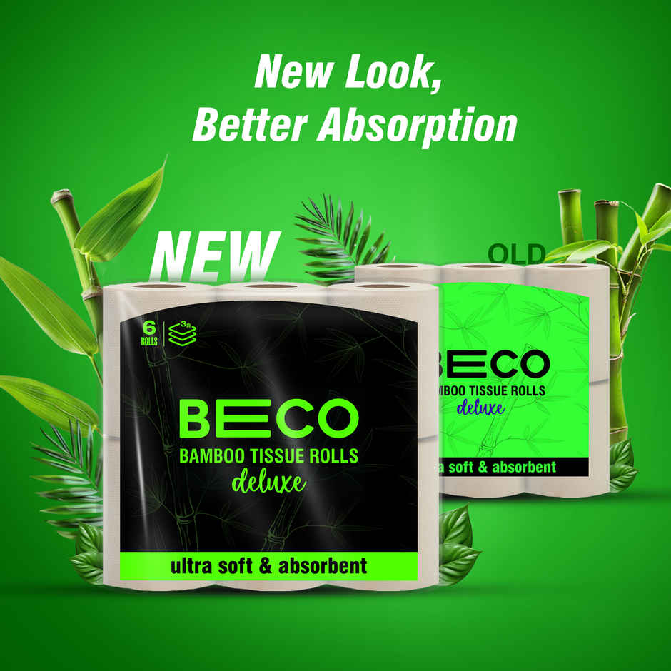 Beco Toilet Tissue Paper Roll - 3 ply - Ecofriendly Combo 