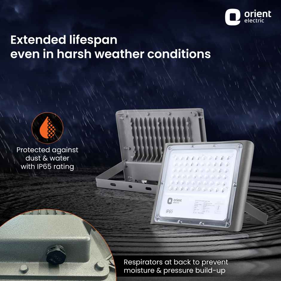 Orient Electric Razor Flood Light 30W|IP65 Waterproof LED Flood Light|Wide Beam Angle|Cool White