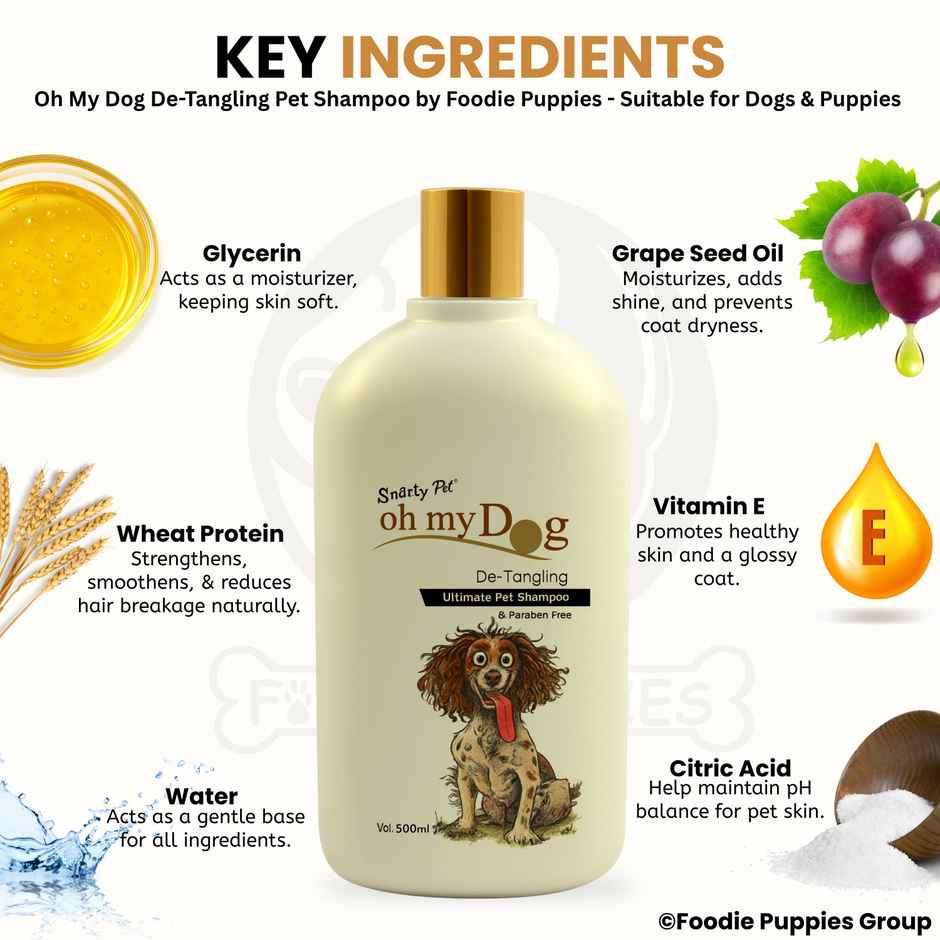 Foodie Puppies Detangling Shampoo for Dogs and Puppies