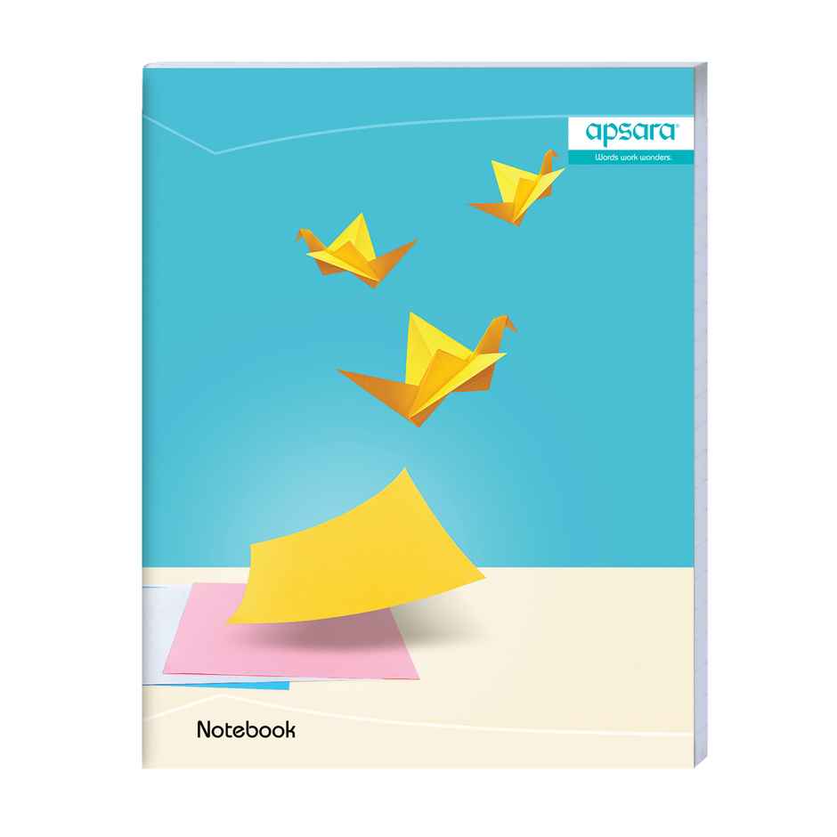 Apsara Scrapbook for Students | Center Staple | A4 Size Approx | Unruled | Assorted
