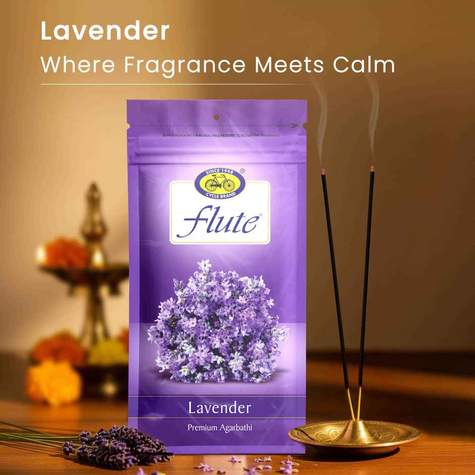 Pure Flute Agarbatti Lavender Fragrance | Cycle Combo