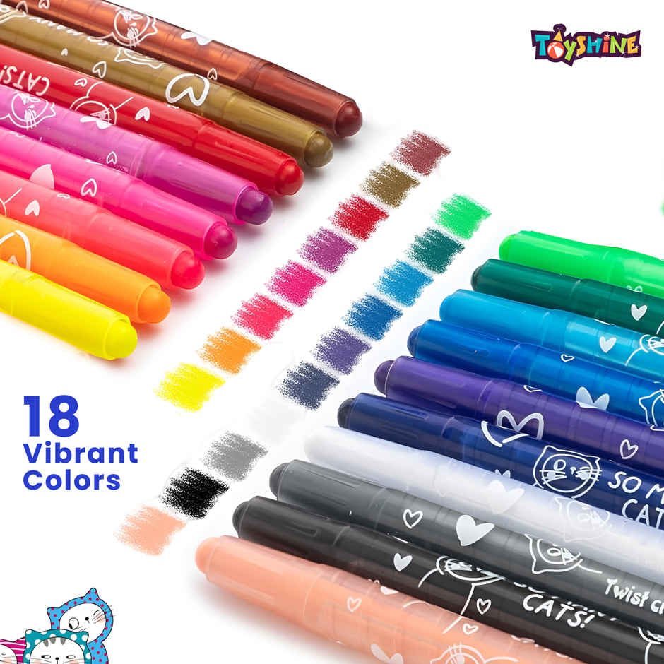 Toyshine Twist Crayon Color Set for Kids
