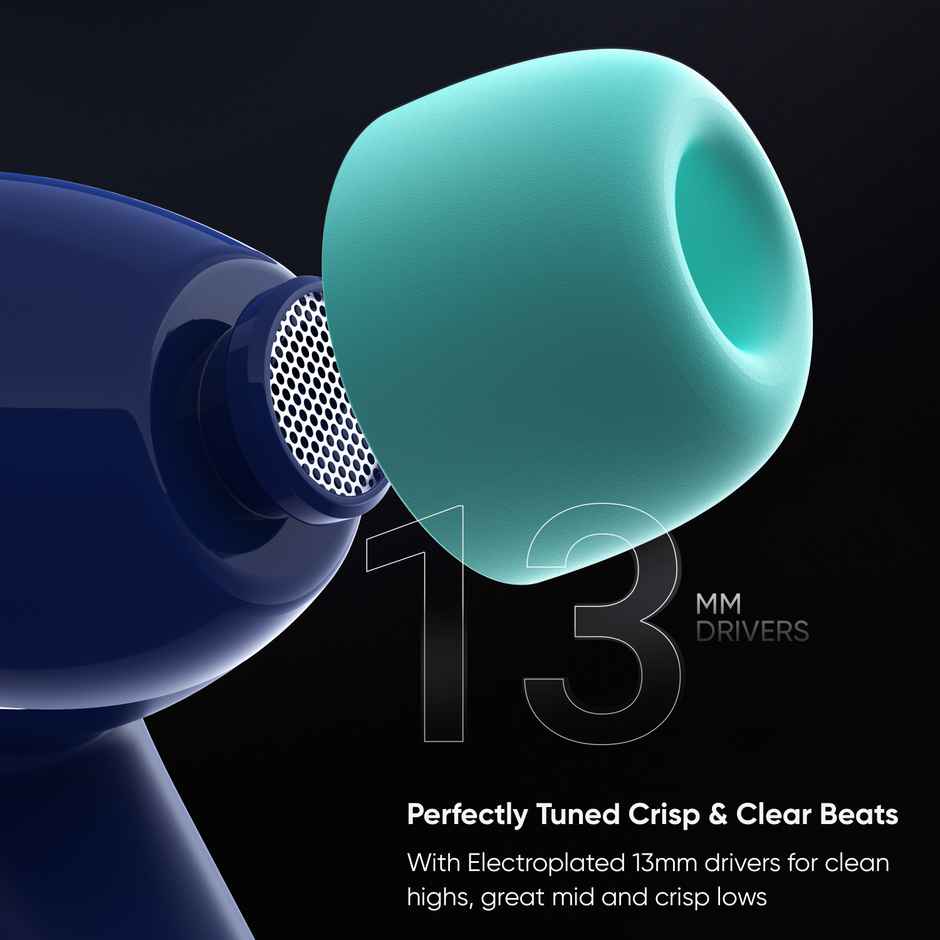 Mivi DuoPods D4 TWS | Rich Bass |50H Playtime | AI ENC | 13 mm | 5.3 BT | Blue | True Wireless