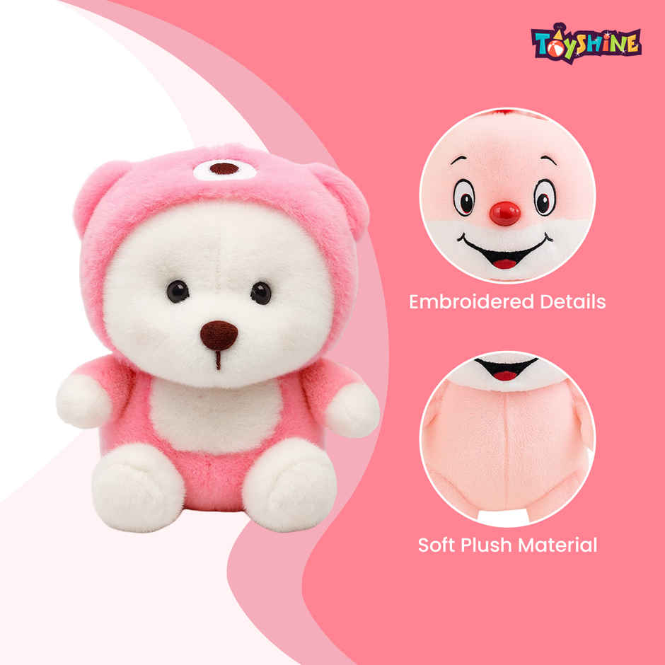 Spanker Cute Bear Soft Toy with Hoodie Plush Teddy for Kids Multicolor | 20 cm