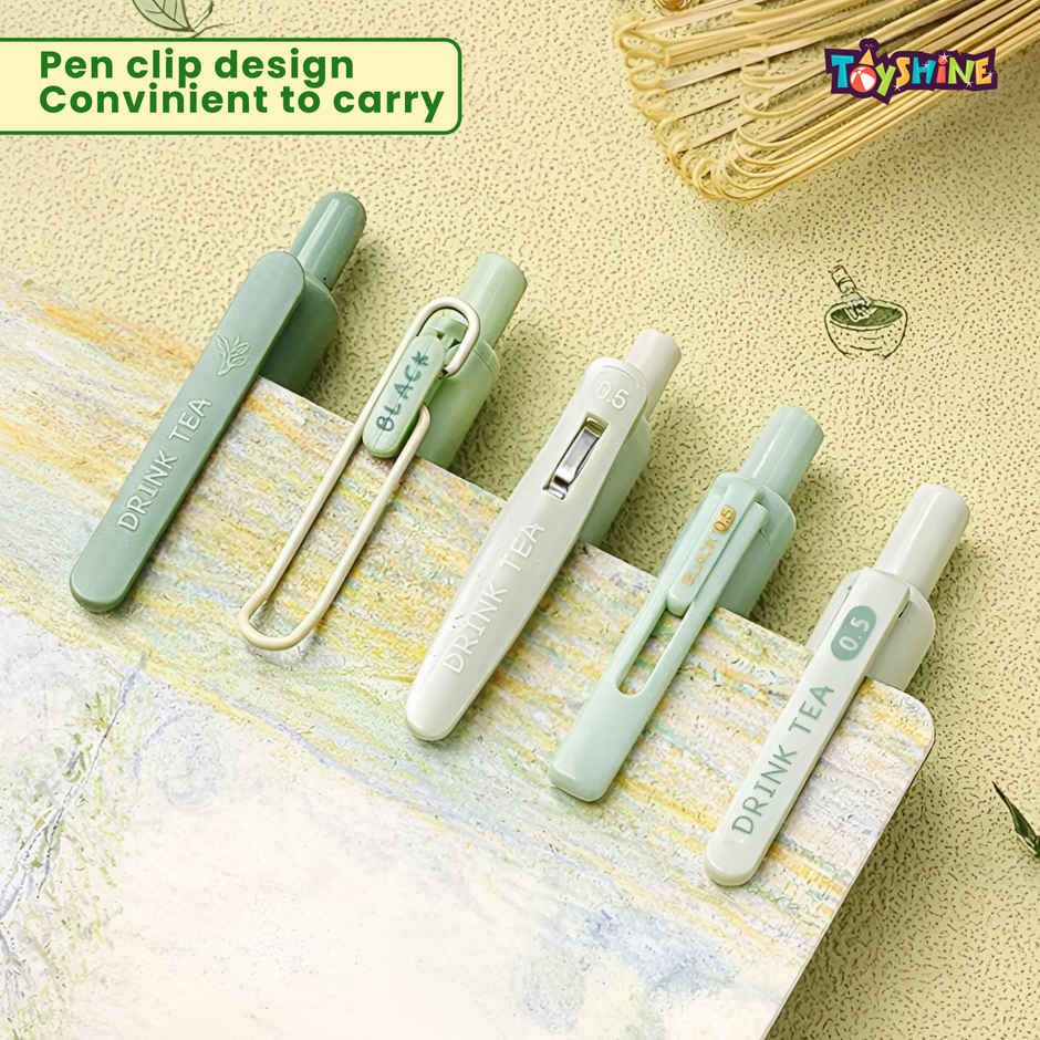 Toyshine 0.5mm Gel Pen | Soft Grip Smooth Writing Pens | Green