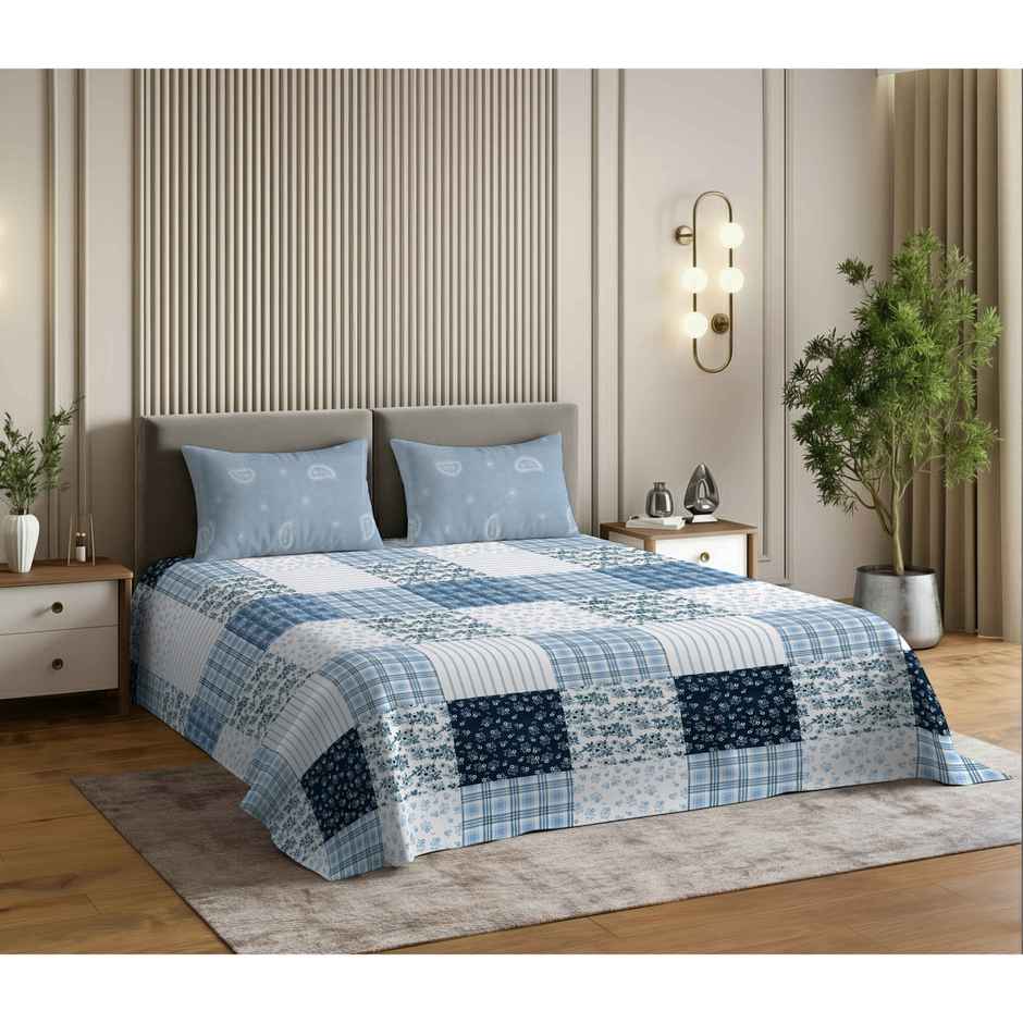 Dream Living 135 GSM King Bedsheet Set |275 x 275 cm| With 2 Pillow Covers
