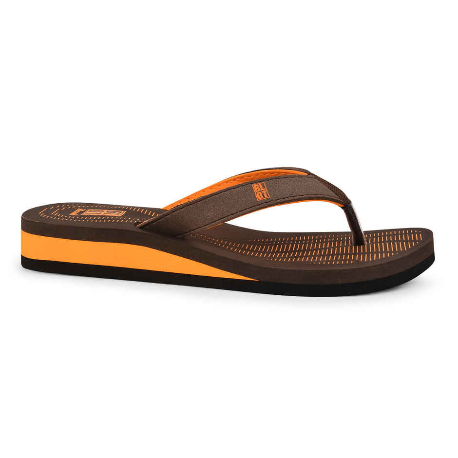 Paragon Blot Brown Ultra-Comfy Casual Flip Flops For Women - 8